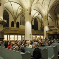 Publikum der Eröffnungsfeier im Vorfeld des 9. Restauratorentags in der Stadtkirche Wittenberg