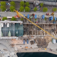 Vogelperspektive auf die Ruine